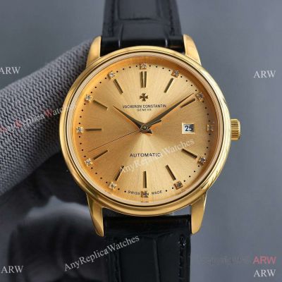 Swiss Quality Knockoff Vacheron Constantin Patrimony Citizen 40 Watches Golden Case